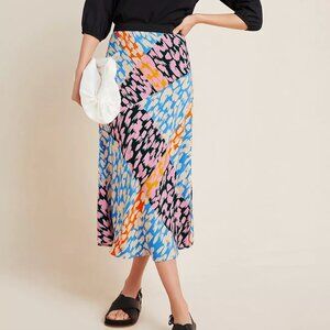 Anthropologie Corey Lynn Calter Bias Midi Slip Skirt XSP XS Petite